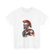 Warrior Spirit Tee featuring Spartan design on unisex cotton shirt, perfect for casual wear. My Name Is POD.