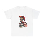 Warrior Spirit Tee featuring Spartan design on a white shirt, perfect for casual wear, custom t-shirt, My Name Is POD