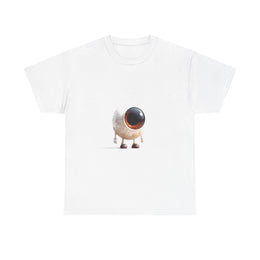 Custom T-Shirt - Whimsical Eye Graphic Unisex Heavy Cotton Tee by Mynameispod